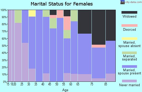 Zip code 12567 marital status for females