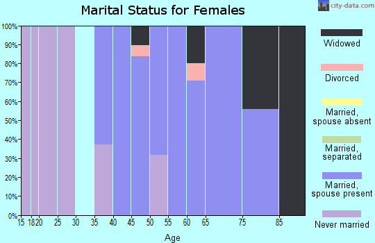 Zip code 12575 marital status for females