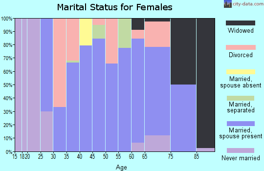 Zip code 12582 marital status for females