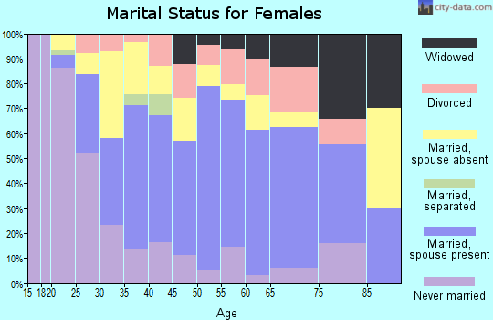 Zip code 12589 marital status for females