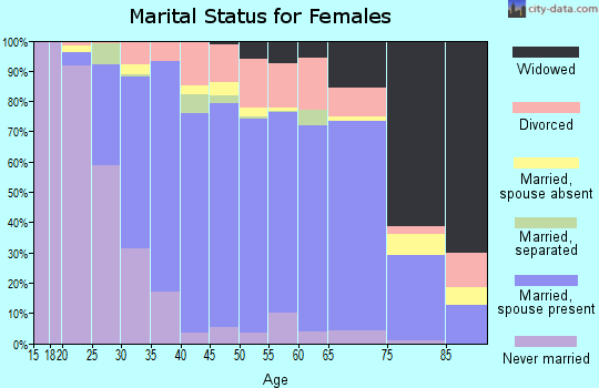 Zip code 12590 marital status for females