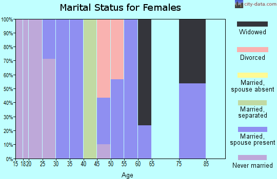 Zip code 12733 marital status for females