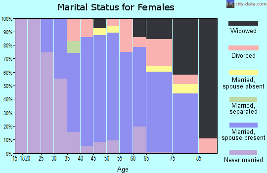 Zip code 12809 marital status for females
