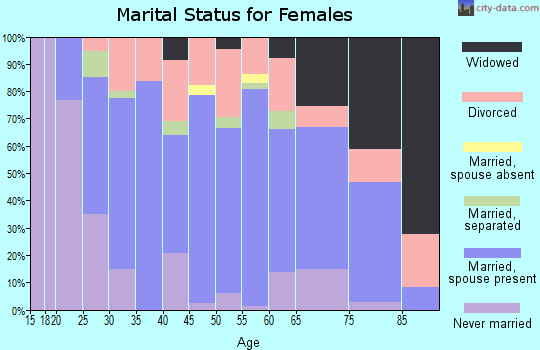 Zip code 12816 marital status for females