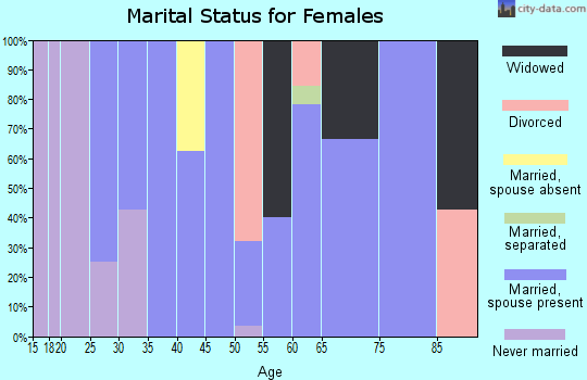 Zip code 12819 marital status for females