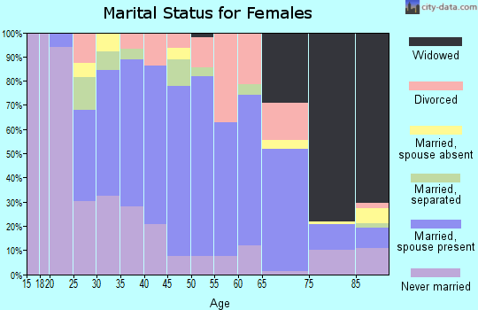 Zip code 12828 marital status for females