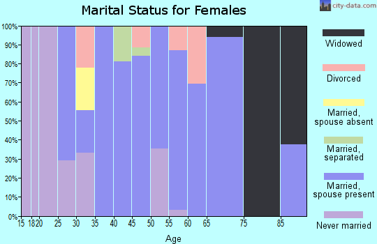 Zip code 12837 marital status for females