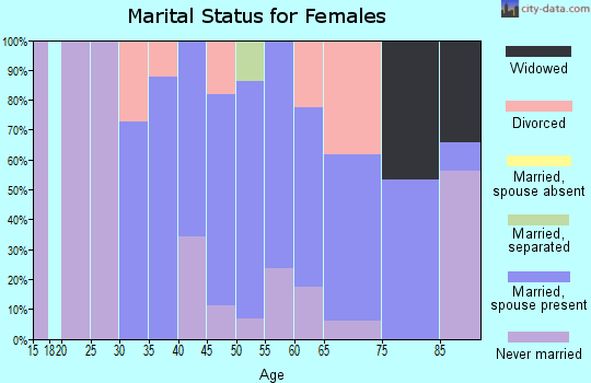 Zip code 12842 marital status for females