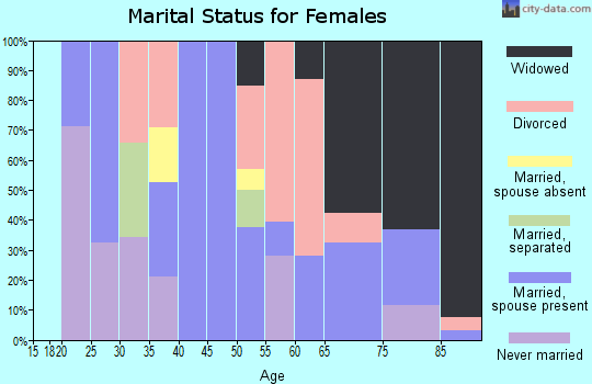 Zip code 12903 marital status for females