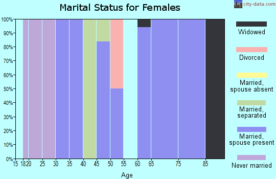 Zip code 12945 marital status for females