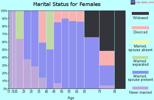 Zip code 12950 marital status for females