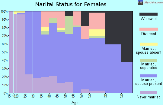 Zip code 12966 marital status for females