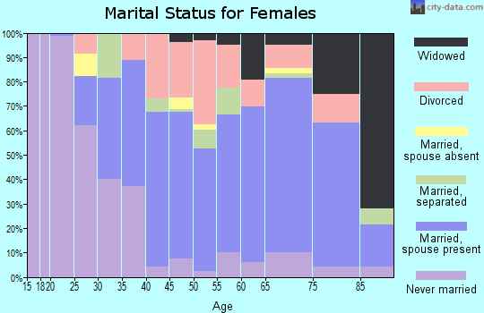 Zip code 12983 marital status for females