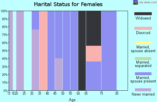 Zip code 12987 marital status for females