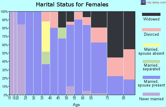 Zip code 12989 marital status for females