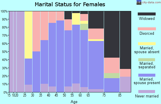 Zip code 12993 marital status for females
