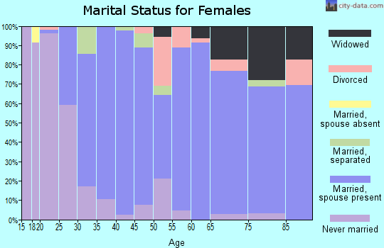Zip code 13026 marital status for females