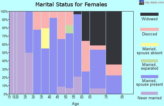 Zip code 13030 marital status for females