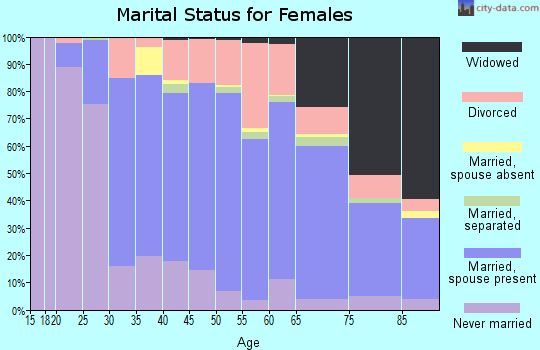 Zip code 13031 marital status for females