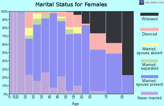 Zip code 13035 marital status for females