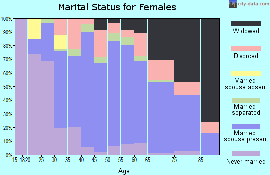 Zip code 13036 marital status for females