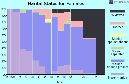 Zip code 13039 marital status for females