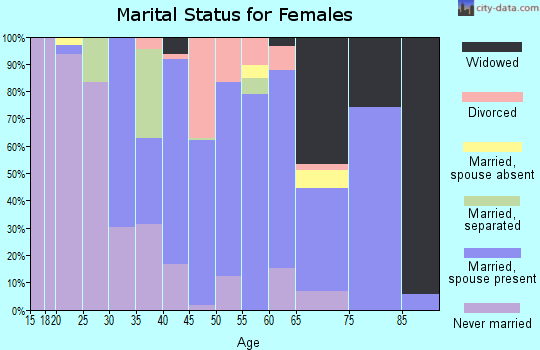 Zip code 13042 marital status for females