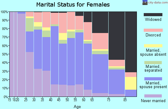 Zip code 13045 marital status for females