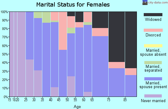 Zip code 13052 marital status for females