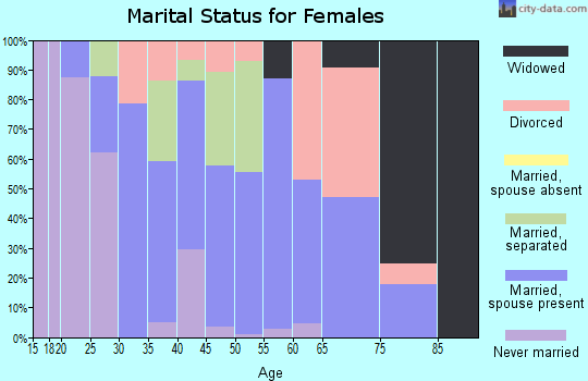 Zip code 13060 marital status for females