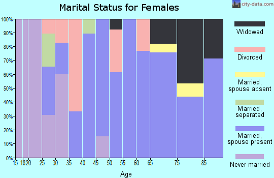 Zip code 13071 marital status for females