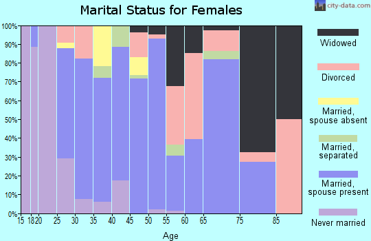Zip code 13074 marital status for females