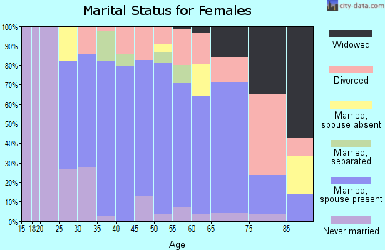 Zip code 13080 marital status for females