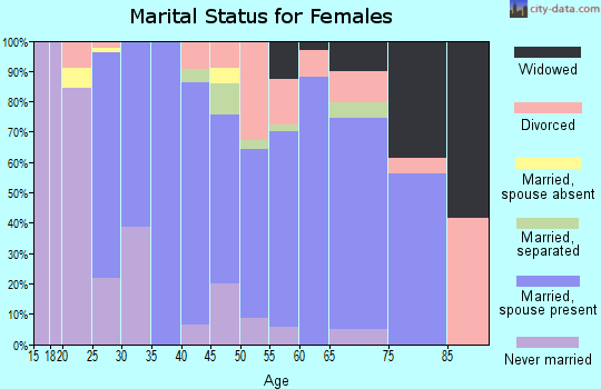 Zip code 13092 marital status for females