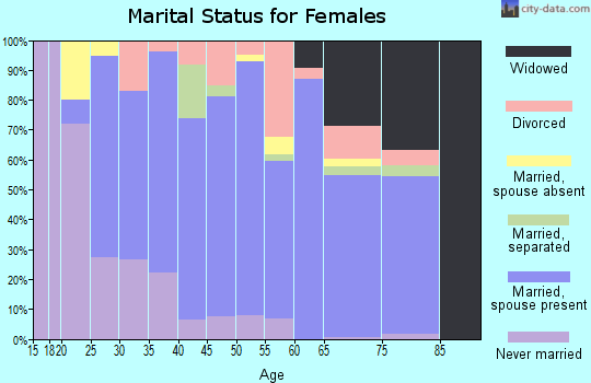 Zip code 13101 marital status for females