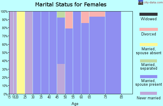 Zip code 13122 marital status for females