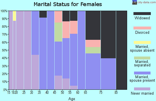 Zip code 13132 marital status for females