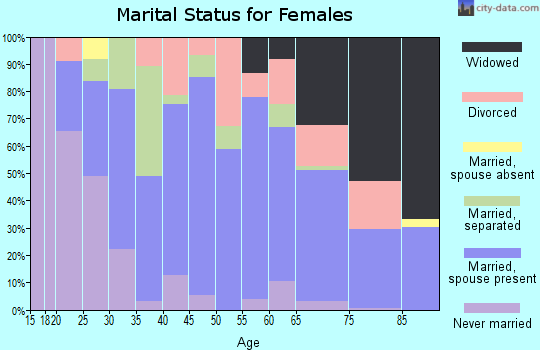 Zip code 13142 marital status for females