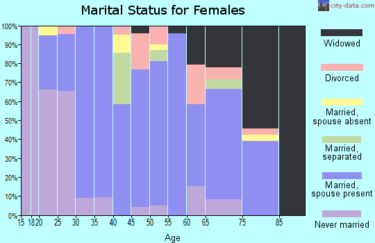 Zip code 13143 marital status for females