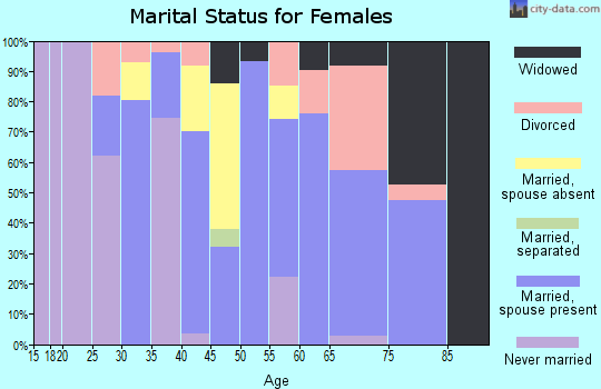 Zip code 13145 marital status for females