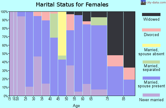 Zip code 13147 marital status for females
