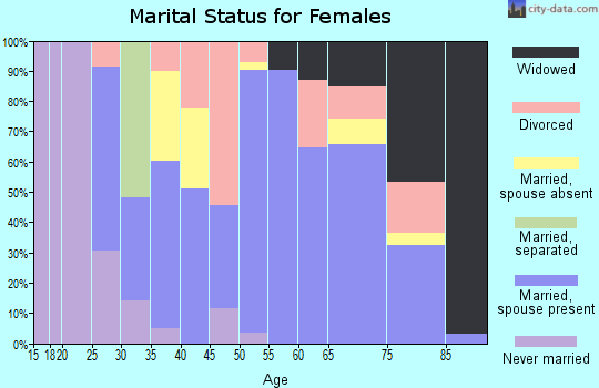 Zip code 13156 marital status for females