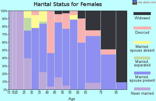 Zip code 13160 marital status for females