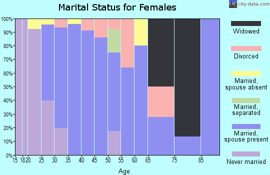 Zip code 13164 marital status for females