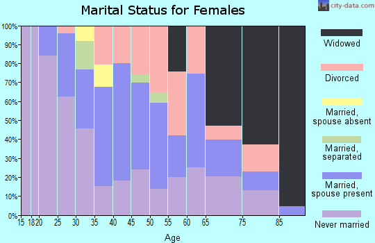 Zip code 13211 marital status for females