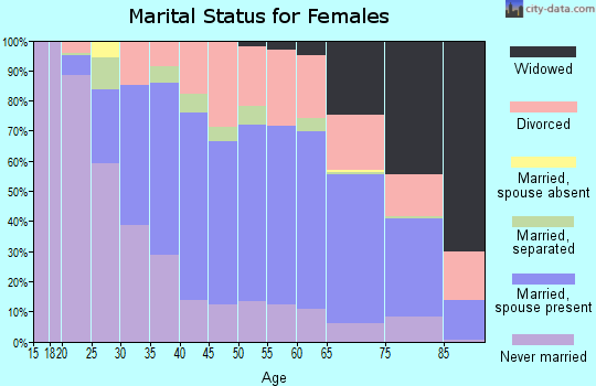 Zip code 13212 marital status for females