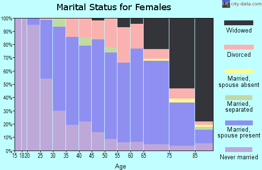 Zip code 13219 marital status for females