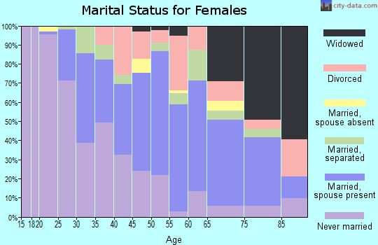 Zip code 13224 marital status for females