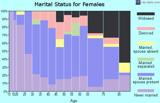 Zip code 13317 marital status for females