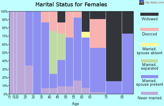 Zip code 13322 marital status for females